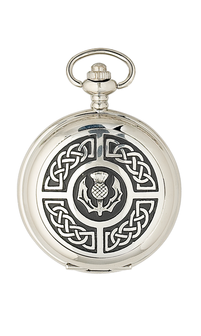 Celtic Knot & Thistle Quartz Pocket Watch