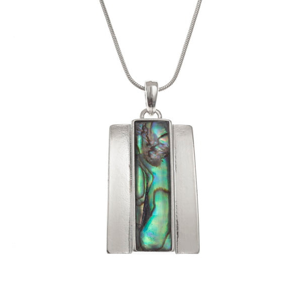 Paua Shell Rectangular Necklace