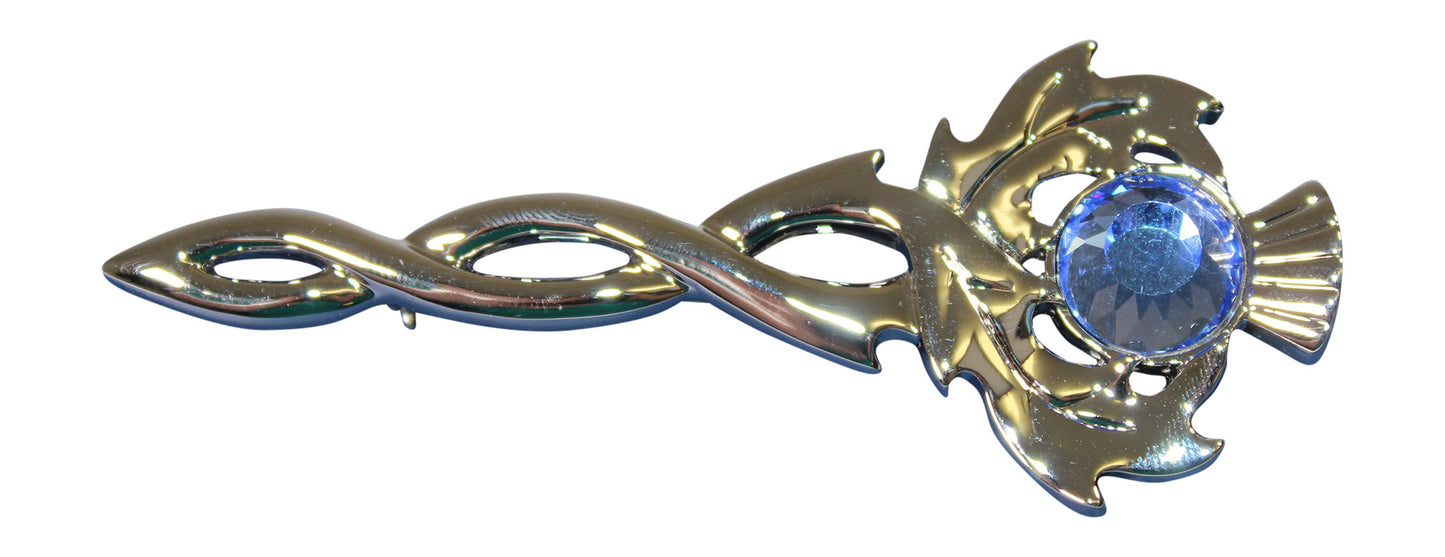 Thistle Kilt Pin - Various Stones