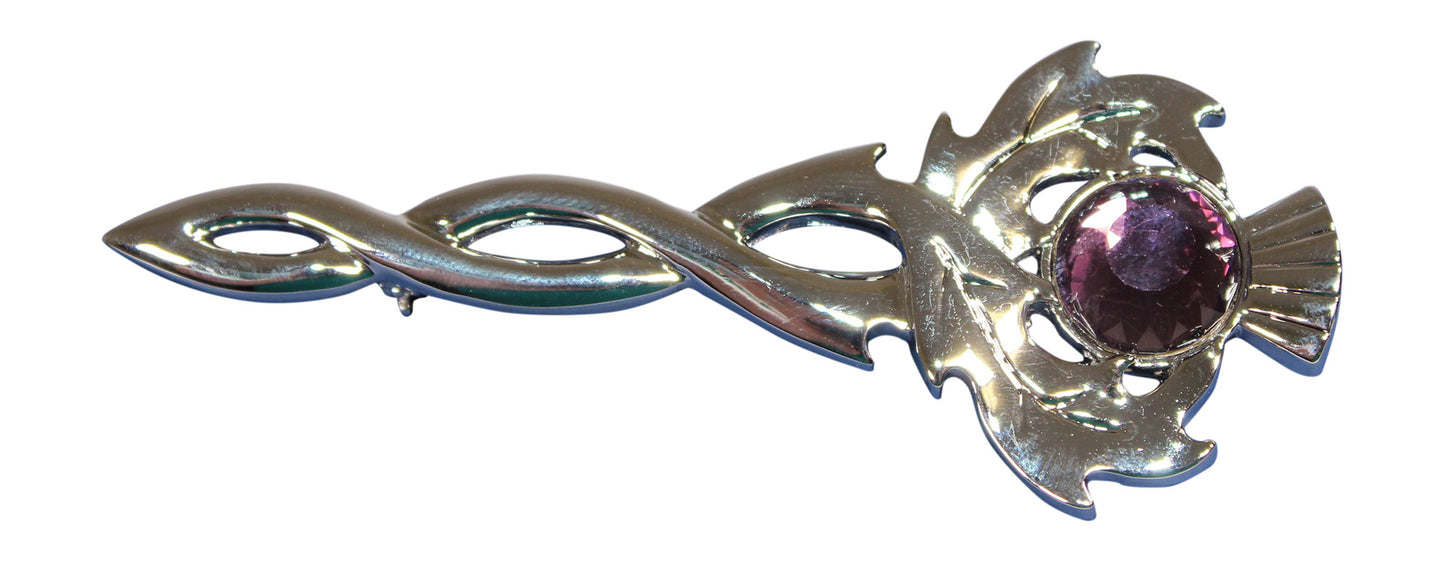 Thistle Kilt Pin - Various Stones