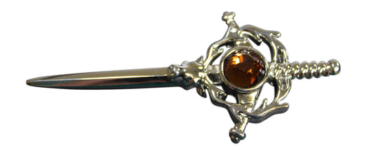 Stag Kilt Pin - Various Stones Available