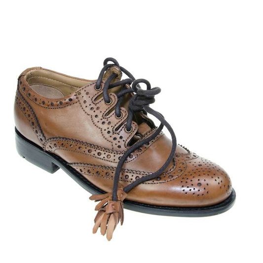 Brown Leather Good Year Welted Ghillie Brogue