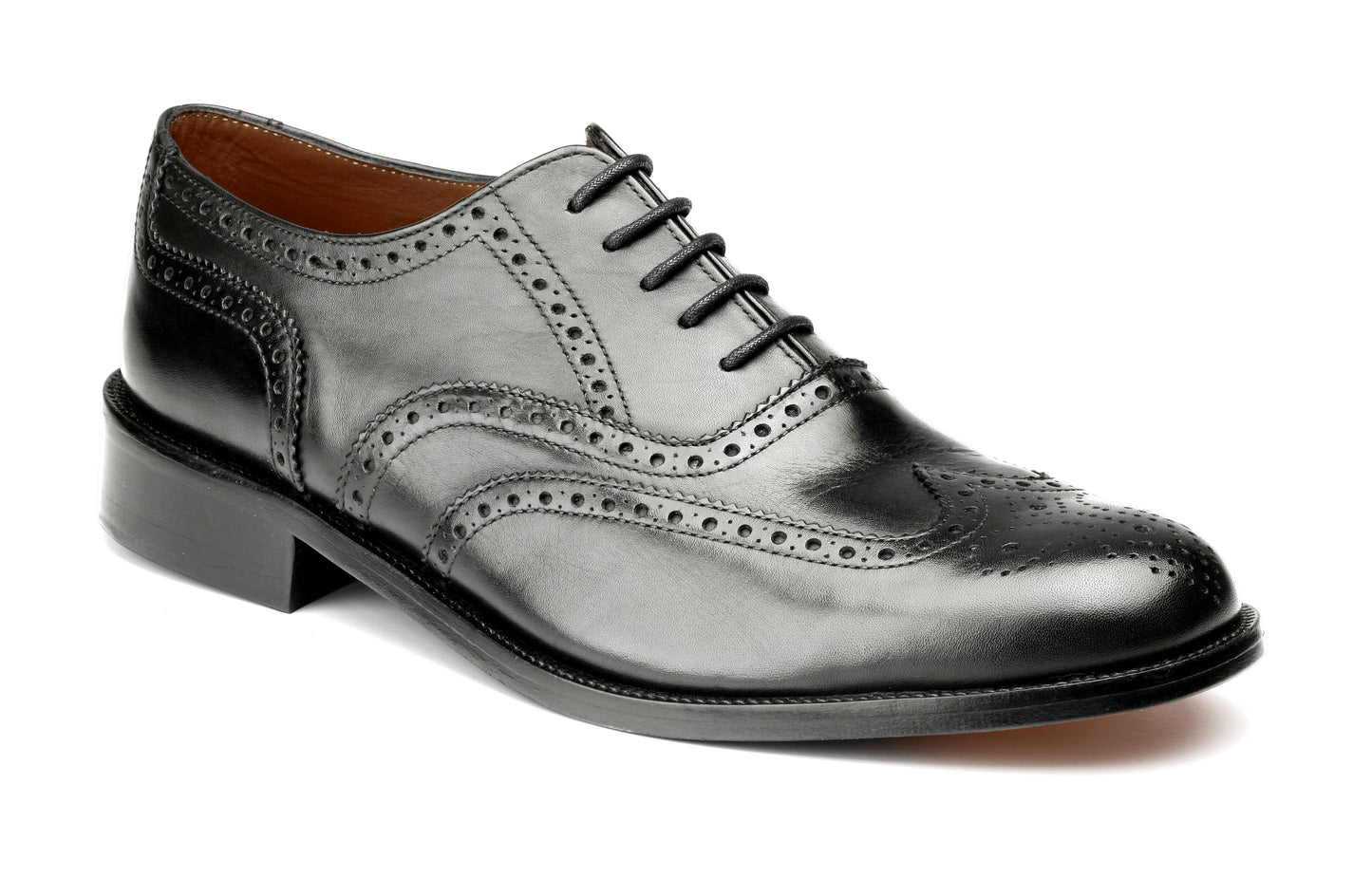 Black Leather Good Year Welted Day Brogue