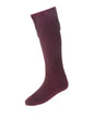 Lewis Cable Burgundy Kilt Hose