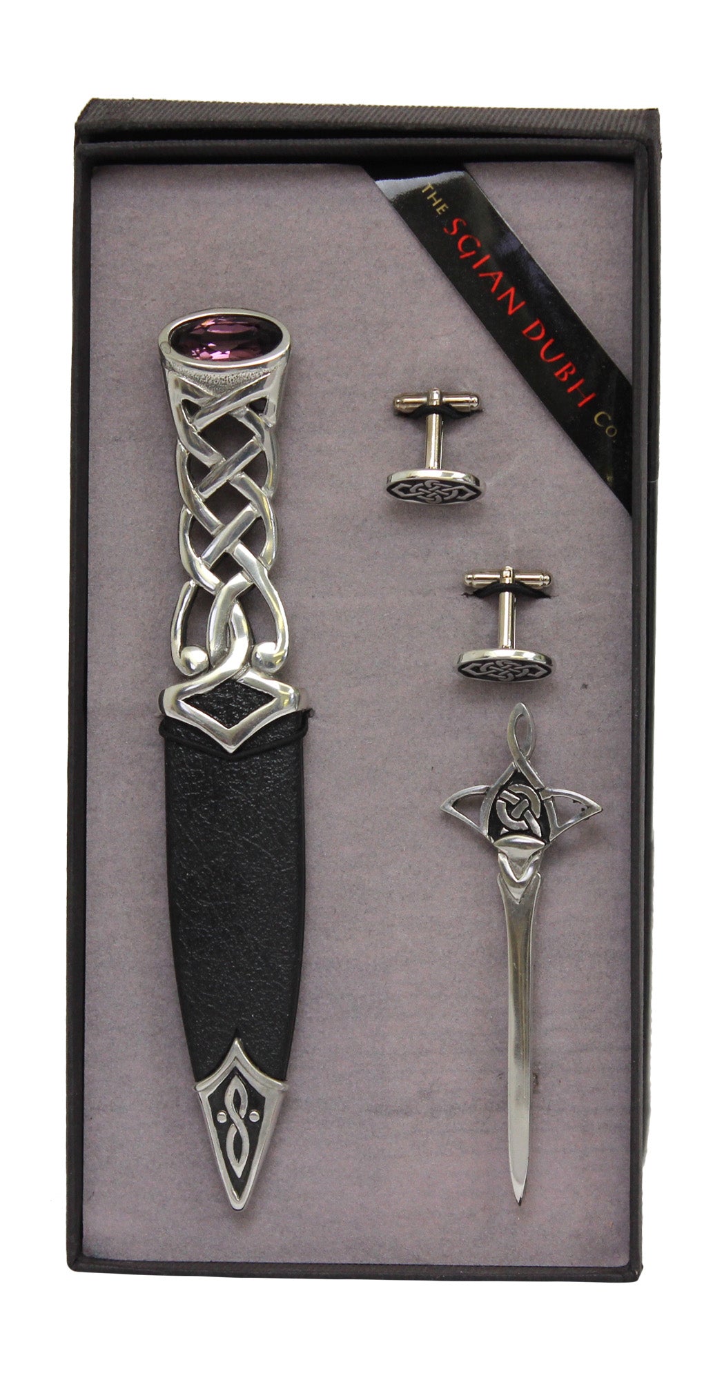 Tay 3 Piece Sgian Dubh, Cufflinks and Kilt Pin Gift Set