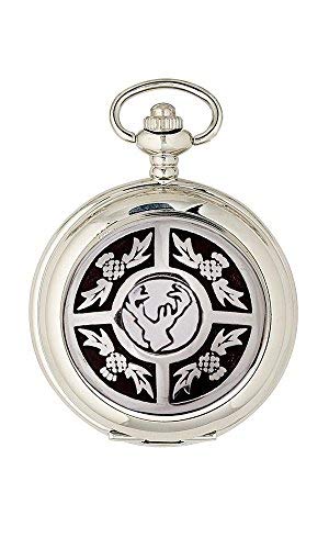 Thistle and Stag Quartz Pocket Watch