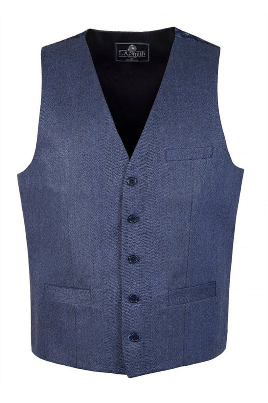 Navy Blue Paisley Waistcoat