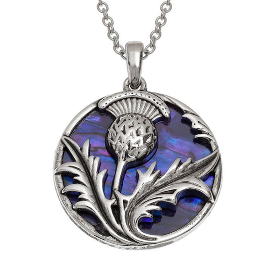 Paua Shell Thistle Necklace