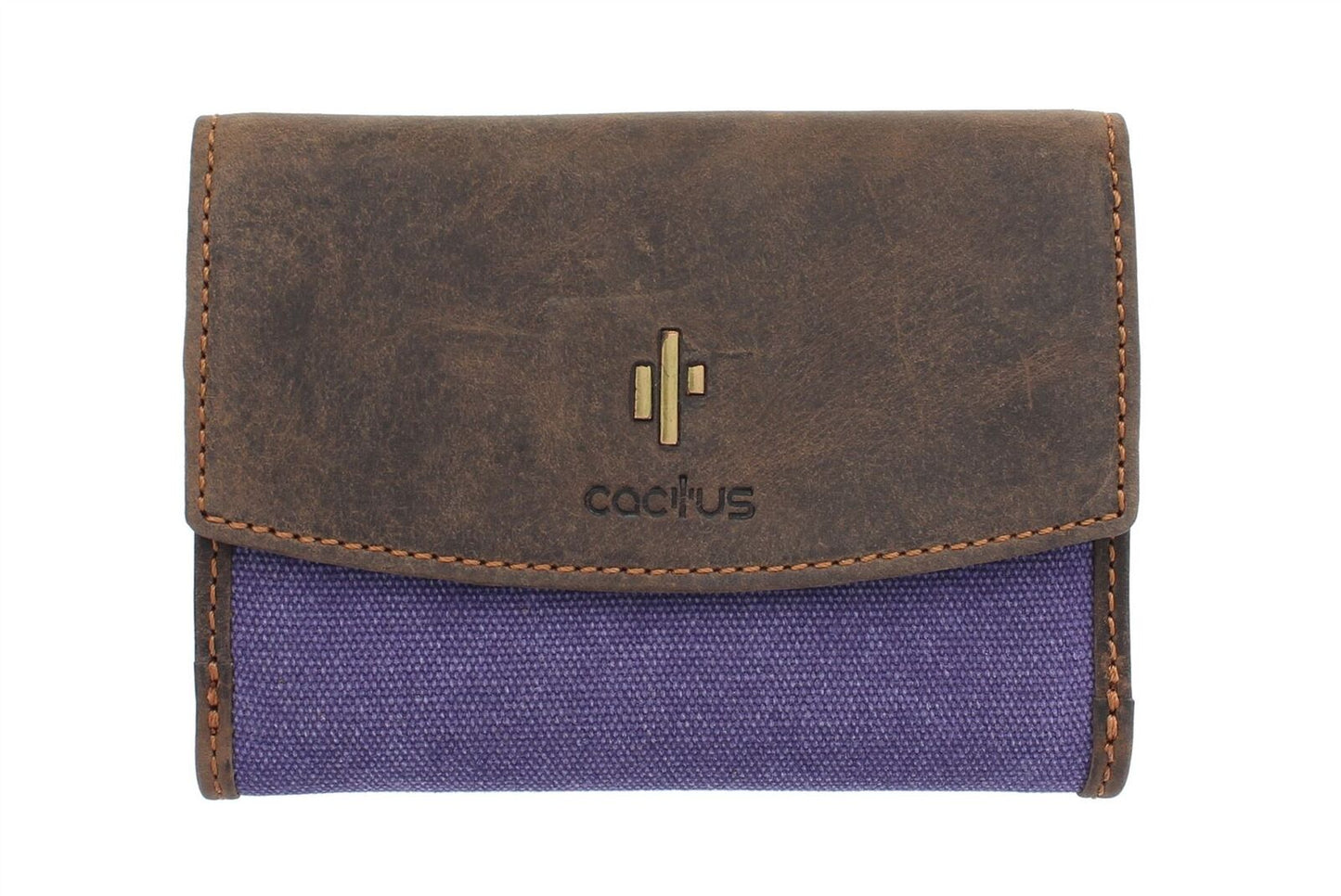 Purple Canvas Flap Over & Tab Purse