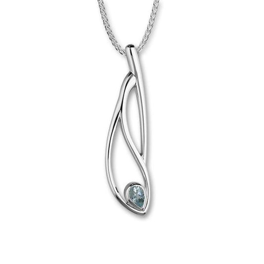 Retreat Aquamarine Sterling Silver Necklace