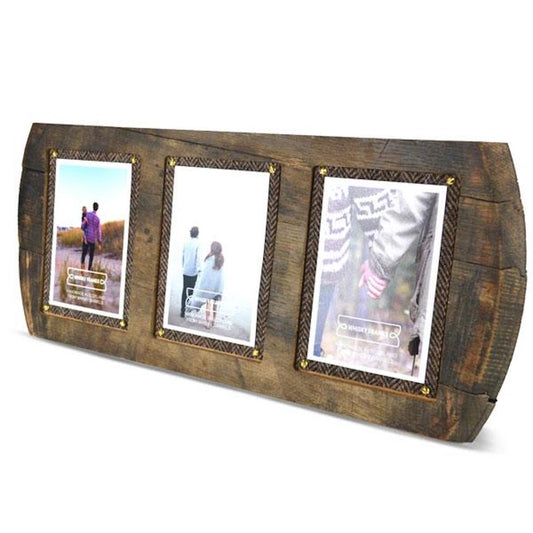Whisky Barrel Triple Head 4 x 6 Picture Frame