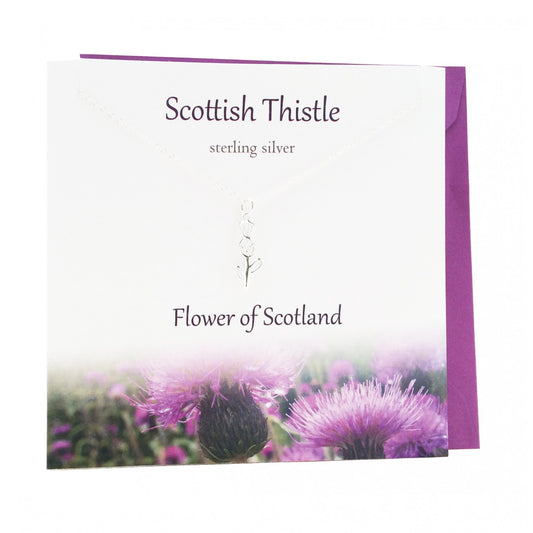 Scottish Thistle Necklace Card & Gift Set