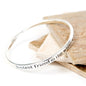 "Bestest Friend" Quote Bangle Bracelet