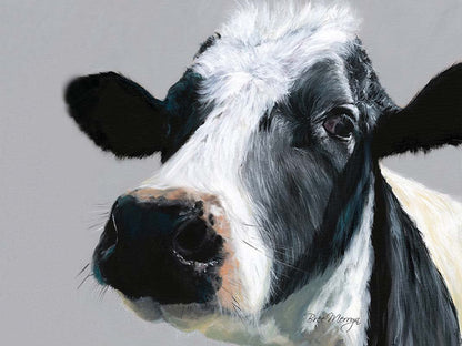 Elsie' Black & White Cow Canvas