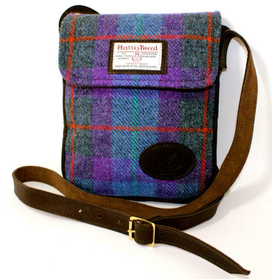Deerskin Leather Purple Crossover Bag