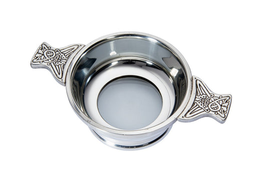 Glass Base Celtic Quaich