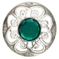 Culloden Plaid Brooch with Stone