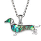 Paua Dachshund Necklace