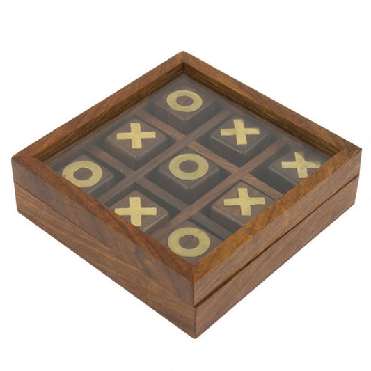 Wooden Noughts & Crosses Game Set
