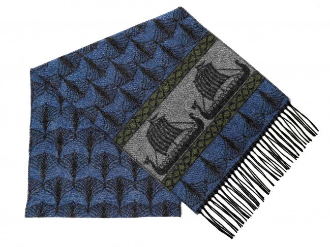 Blue Grey Green Viking Scarf