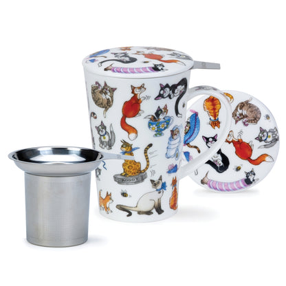 Cat China Tea Infuser Mug