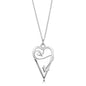 Love Heart Sterling Silver Long Necklace