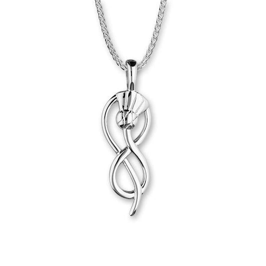 Infinity Thistle Sterling Silver Necklace