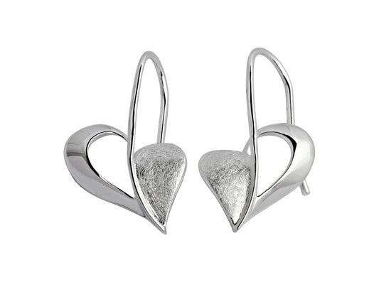 Double Love Heart Dangle Earrings