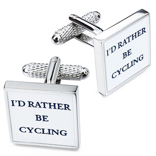 I'd Rather Be Cycling' Bicycle Cufflinks