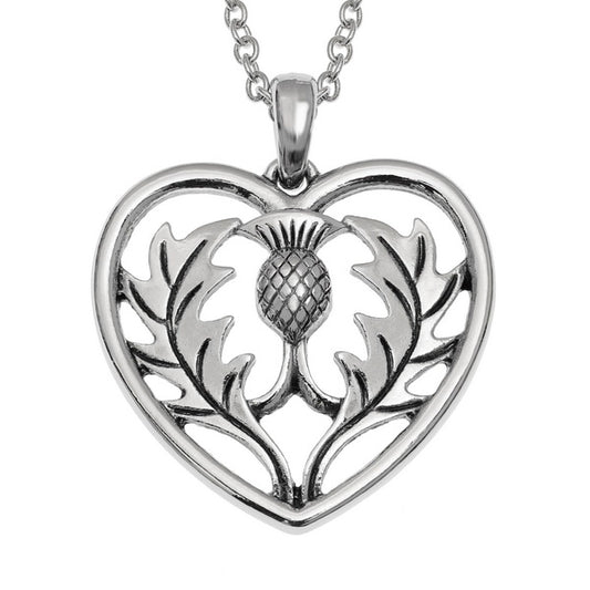Celtic Heart Thistle Necklace