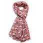 Pure Fashions Lightweight Pink & Grey Sheep Scarf