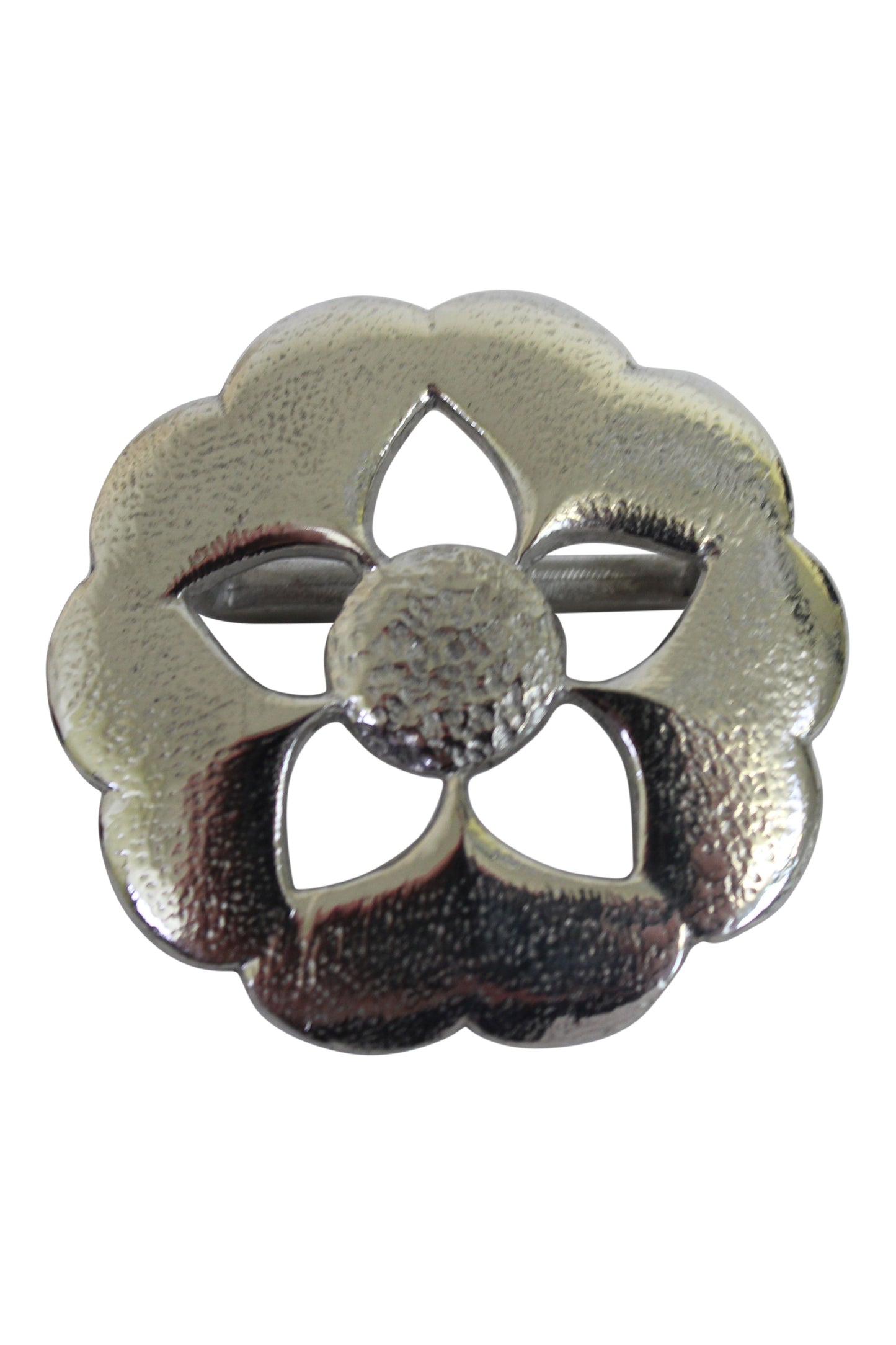 Polished Flower Scarf Ring