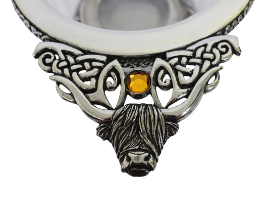 Glass Highland Cow Quaich