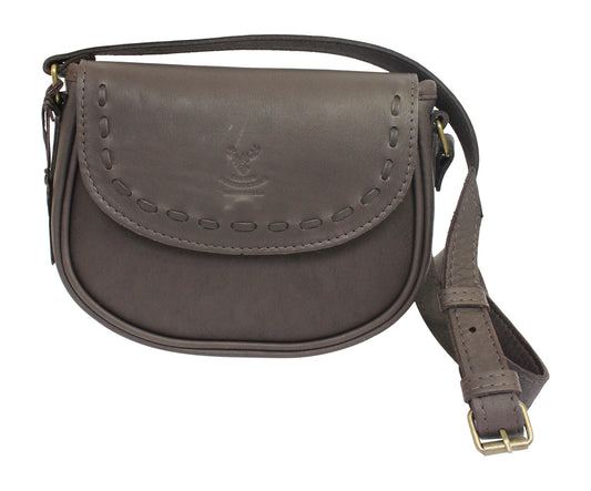 Deerskin Dark Brown Leather Cartridge Bag