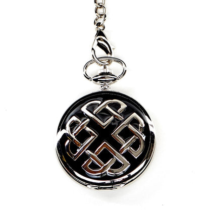 Black Celtic Knot Quartz Pocket Watch