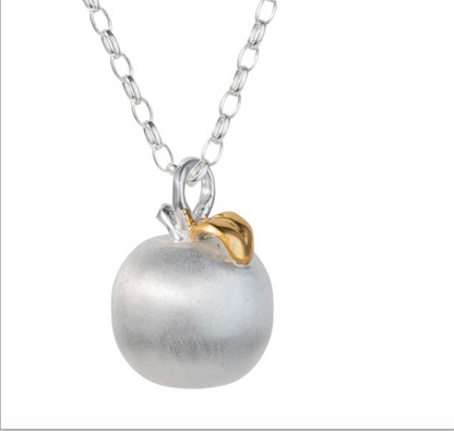 Sterling Silver Apple Of My Eye Necklace