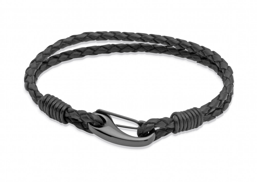 Black Leather Bracelet