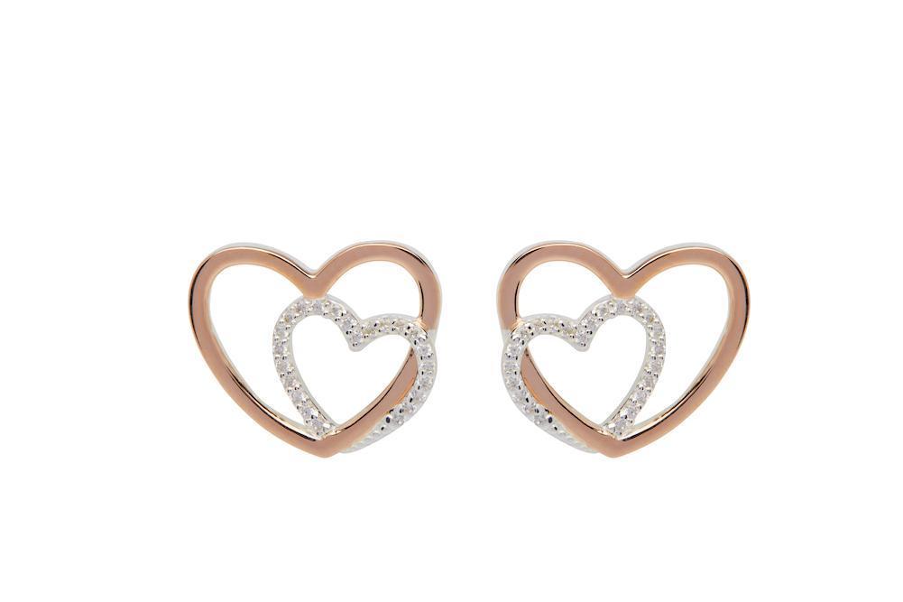 Interlocking Hearts Studs