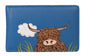 Blue 'Bella' Highland Cow Card Holder