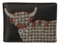 Leather Black Angus Highland Cow Wallet