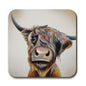 A Bad Hair Day Highland Cow Coaster