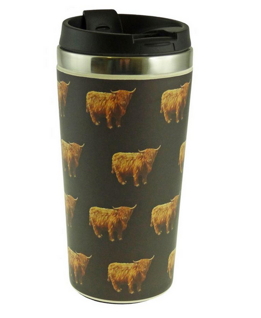 Highland Cow Reusable Travel Mug