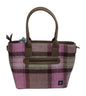 Moon Tweed Pink Purple Green Large Tote Handbag