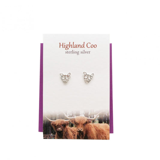 Highland Cow Studs Card Gift Set