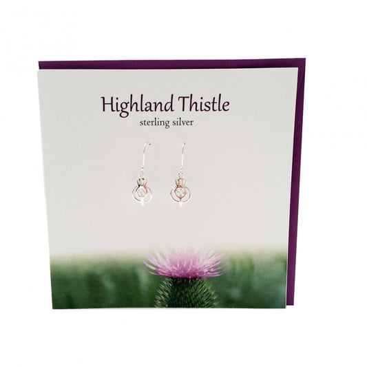 Thistle Dangle Earrings Card Gift Set