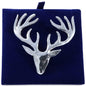 Stag Head Plaid Brooch