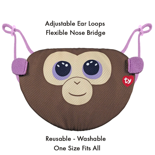 Coconut Monkey TY Kids Face Mask