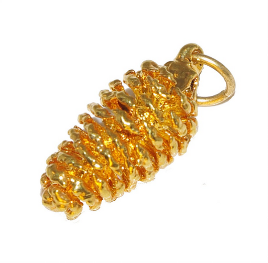 Forever Leaves Pine Cone Gold Necklace