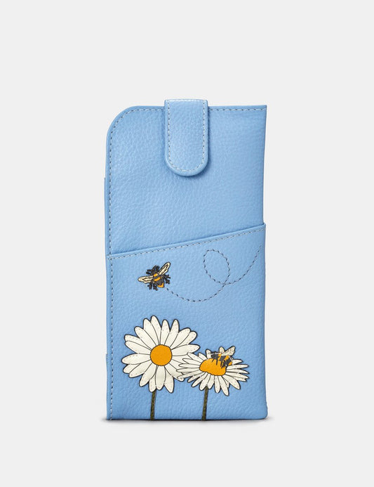 Blue Bumble Bee Glasses Case