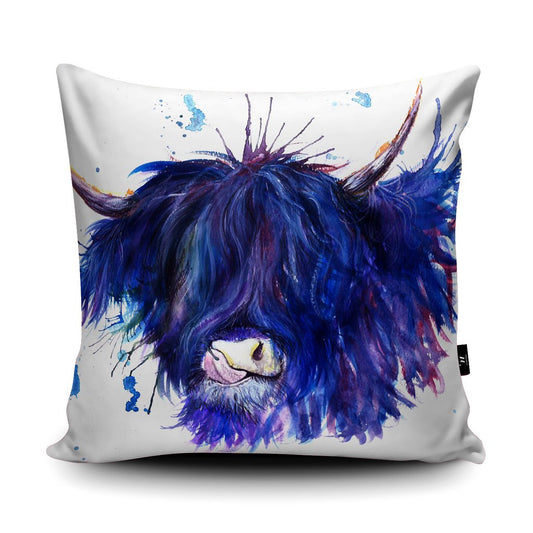 Splatter Highland Cow Cushion